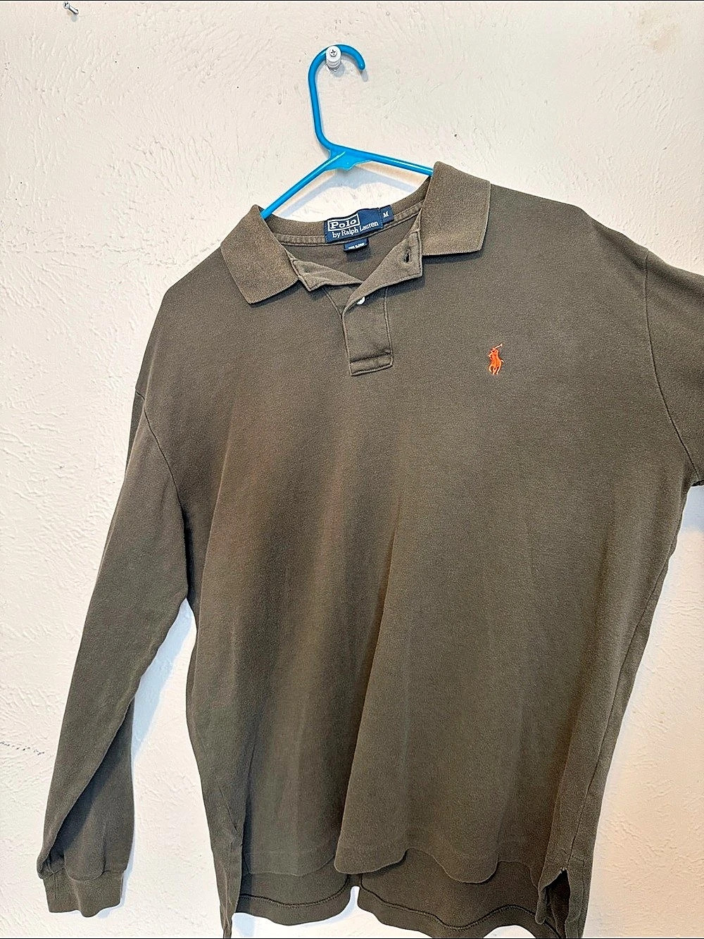 Polo Ralph Lauren Men's Long Sleeve Polo in dark green Size Medium